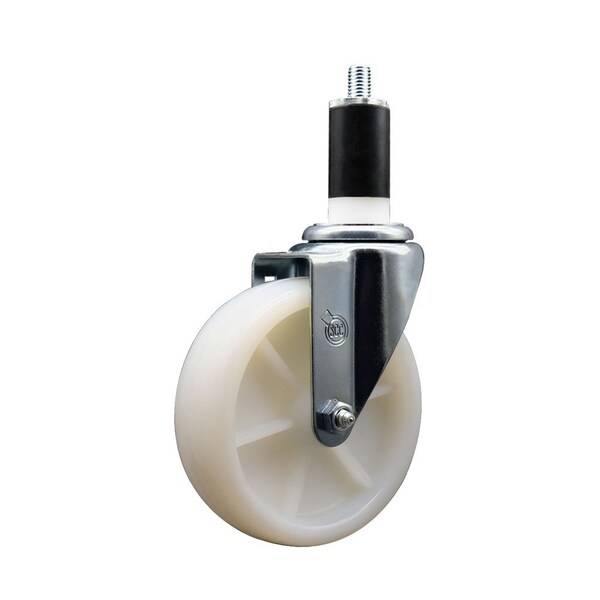5'' Nylon Wheel Swivel 1-3/8'' Expanding Stem Caster